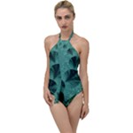 Biscay Green Black Spirals Go with the Flow One Piece Swimsuit