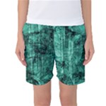 Biscay Green Black Textured Women s Basketball Shorts