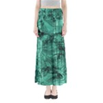 Biscay Green Black Textured Full Length Maxi Skirt