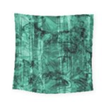 Biscay Green Black Textured Square Tapestry (Small)
