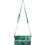 Biscay Green Black Textured Mini Crossbody Handbag