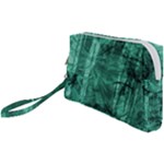 Biscay Green Black Textured Wristlet Pouch Bag (Small)