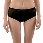 Army Green Grunge Texture Reversible Mid-Waist Bikini Bottoms