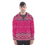 Boho Aztec Stripes Rose Pink Men s Hooded Windbreaker