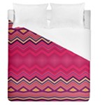 Boho Aztec Stripes Rose Pink Duvet Cover (Queen Size)