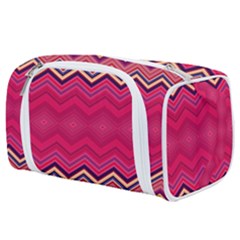 Boho Aztec Stripes Rose Pink Toiletries Pouch from ArtsNow.com