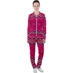 Boho Aztec Stripes Rose Pink Casual Jacket and Pants Set