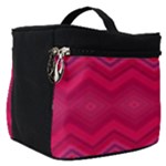 Boho Aztec Stripes Rose Pink Make Up Travel Bag (Small)