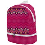 Boho Aztec Stripes Rose Pink Zip Bottom Backpack