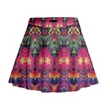Boho Colorful Pattern Mini Flare Skirt