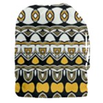 Boho Black White Yellow Drawstring Pouch (3XL)