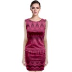 Boho Rose Pink Sleeveless Velvet Midi Dress