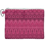 Boho Rose Pink Canvas Cosmetic Bag (XXL)
