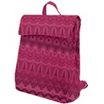 Boho Rose Pink Flap Top Backpack