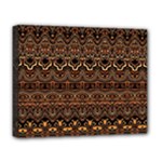 Boho Brown Gold Deluxe Canvas 20  x 16  (Stretched)