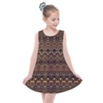 Boho Brown Gold Kids  Summer Dress