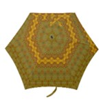 Boho Old Gold Pattern Mini Folding Umbrellas