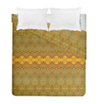 Boho Old Gold Pattern Duvet Cover Double Side (Full/ Double Size)