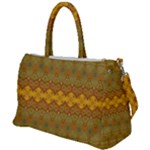 Boho Old Gold Pattern Duffel Travel Bag