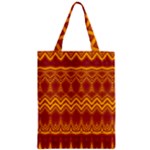 Boho Red Gold Pattern Zipper Classic Tote Bag