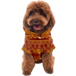 Boho Red Gold Pattern Dog Coat