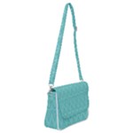 Boho Teal Pattern Shoulder Bag with Back Zipper