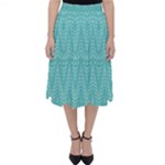 Boho Teal Pattern Classic Midi Skirt