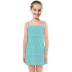 Boho Teal Pattern Kids  Summer Sun Dress