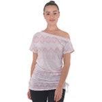 Boho Pastel Pink Pattern Tie-Up Tee