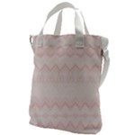 Boho Pastel Pink Pattern Canvas Messenger Bag