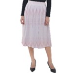 Boho Pastel Pink Pattern Classic Velour Midi Skirt 