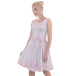 Boho Pastel Pink Pattern Knee Length Skater Dress