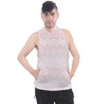 Boho Pastel Pink Pattern Men s Sleeveless Hoodie