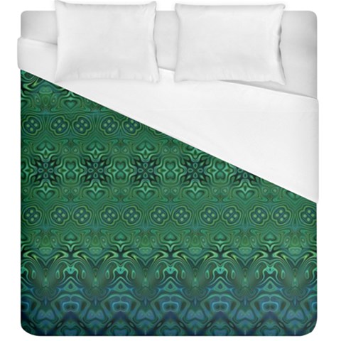 Boho Emerald Green and Blue  Duvet Cover (King Size) from ArtsNow.com