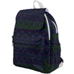 Boho Purple Green Pattern Top Flap Backpack