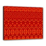 Boho Red Orange Canvas 20  x 16  (Stretched)