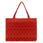 Boho Red Orange Medium Tote Bag