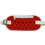Boho Red Orange Rounded Waist Pouch