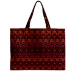 Boho Floral Pattern Zipper Mini Tote Bag