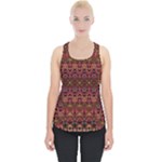 Boho Floral Pattern Piece Up Tank Top