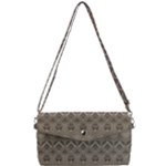 Boho Khaki  Removable Strap Clutch Bag