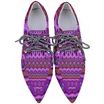 Boho Magenta Pattern Pointed Oxford Shoes