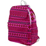 Boho Bright Pink Floral Top Flap Backpack