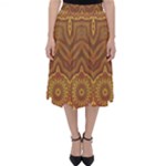 Boho Sunflower Print Classic Midi Skirt