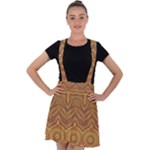 Boho Sunflower Print Velvet Suspender Skater Skirt