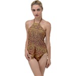 Boho Sunflower Print Go with the Flow One Piece Swimsuit