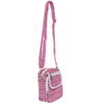 Boho Pink Floral Pattern Shoulder Strap Belt Bag