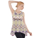 Boho Violet Yellow Side Drop Tank Tunic