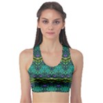 Boho Emerald Green Sports Bra