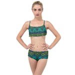 Boho Emerald Green Layered Top Bikini Set